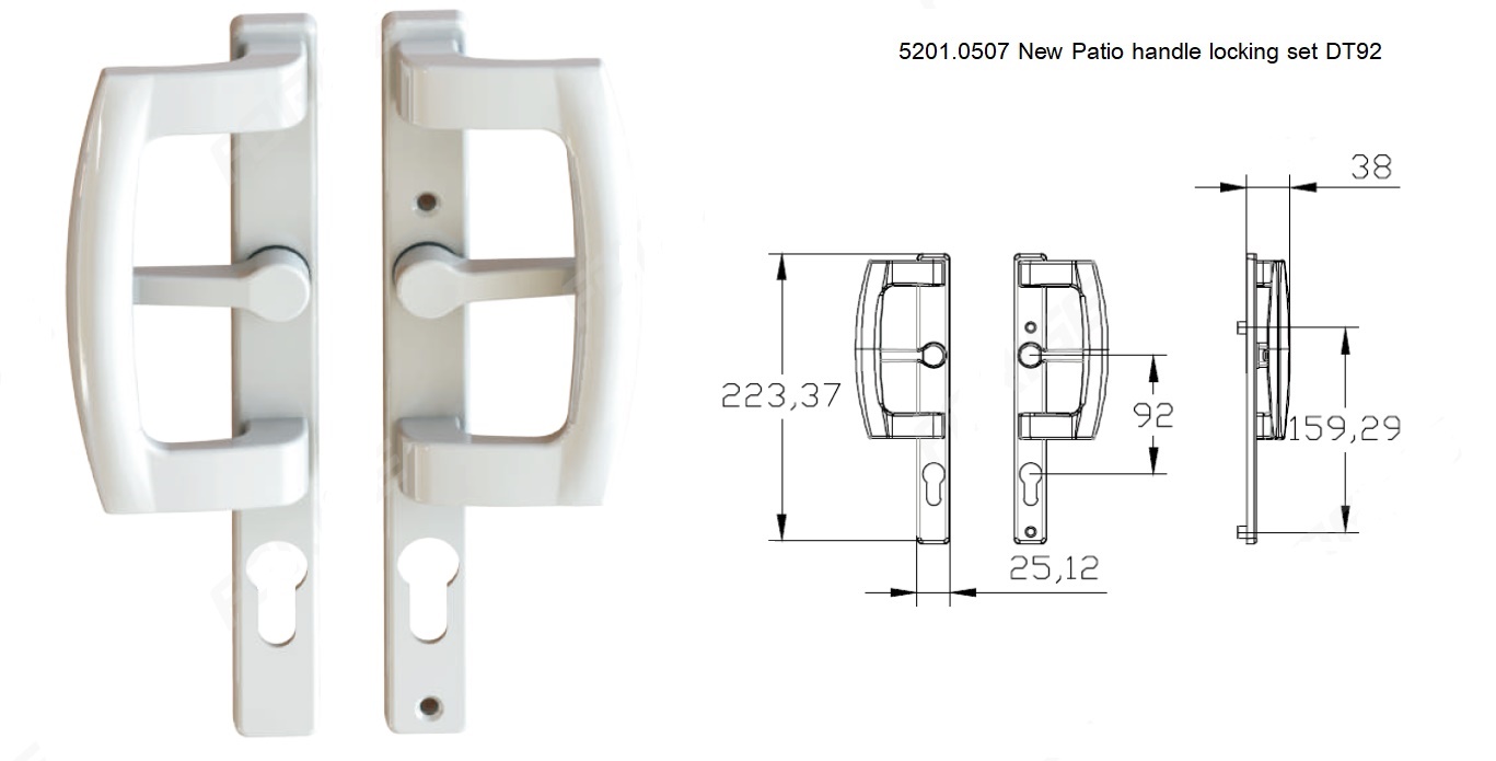 Patio Handle Locking Set