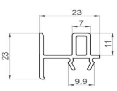 Inter seal for screen sash ; Slim /13-505.097